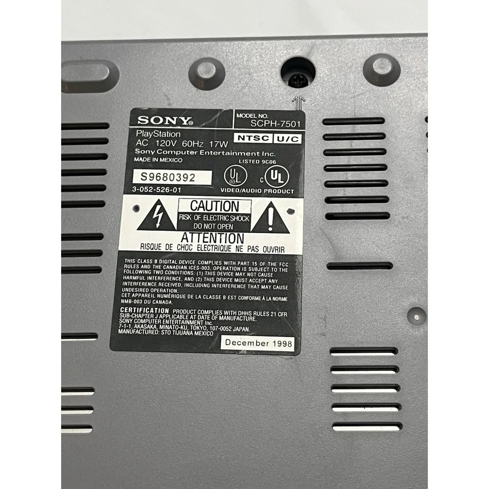Sony PlayStation SCPH-7501 NTSC-U/C Gray Video/Audio Home Console PlayStation 1